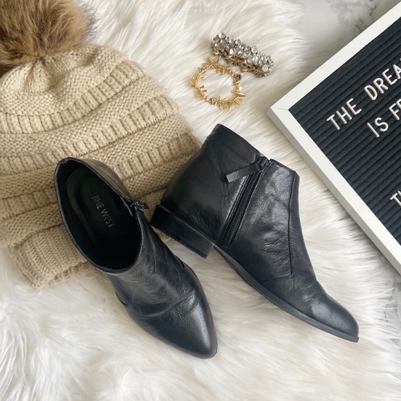 Nine West black leather boots - Picture 8 of 9